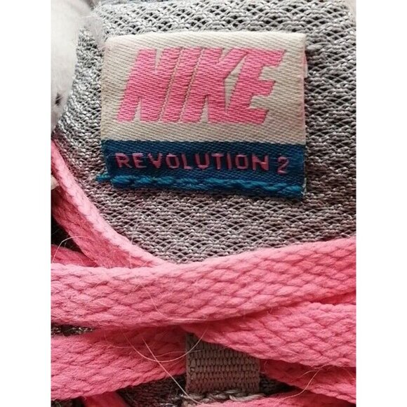 Nike Womens Sneakers Revolution 2 Gray Pink‎ Lace Up Running Shoe Padded 6.5 - Picture 9 of 10